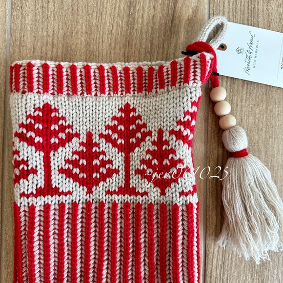 20" Tree Knit Stocking Red - Hearth & Hand Magnolia - Picture 10 of 12